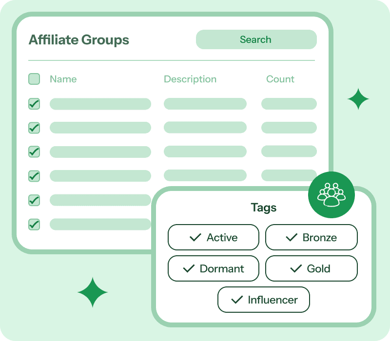 affiliate for woocommerce affiliate groups tags search filters