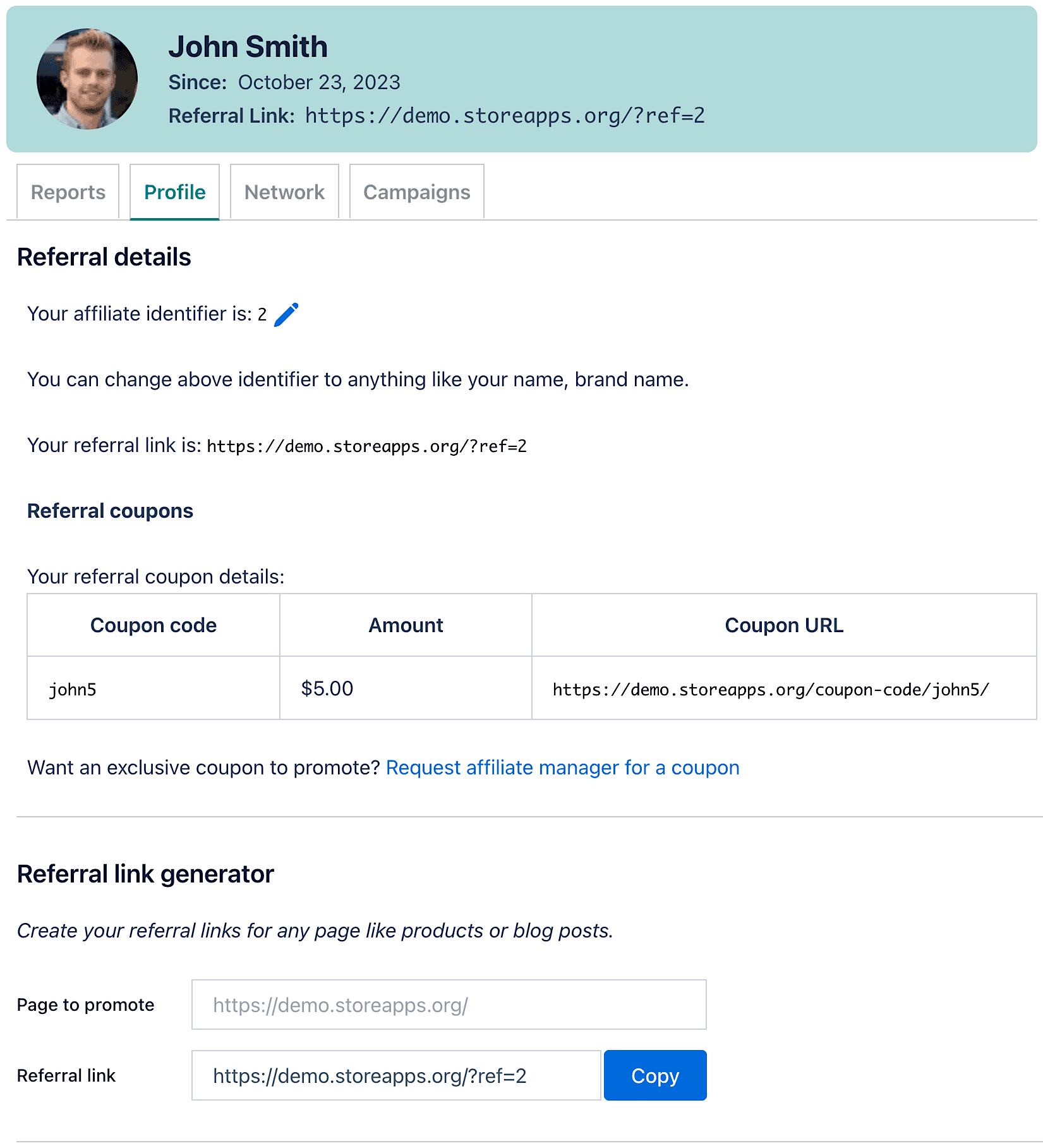 coupon for referral