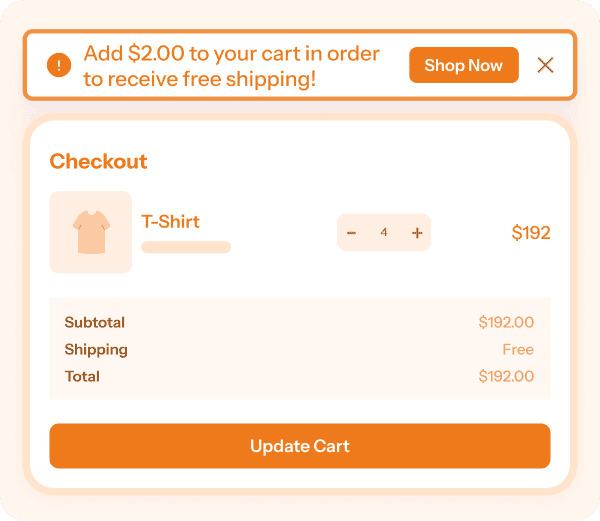 StoreApps Cashier cart notices